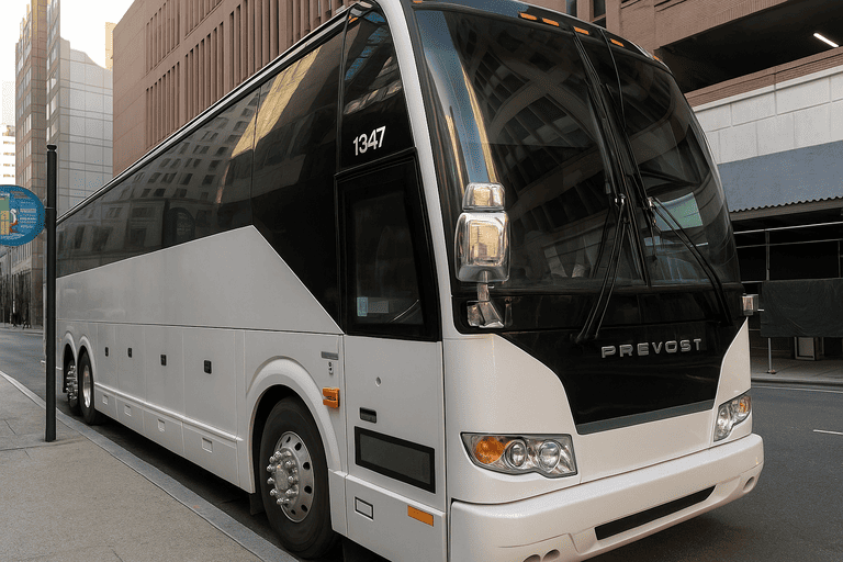 a Pearland Coach Bus Service coach bus