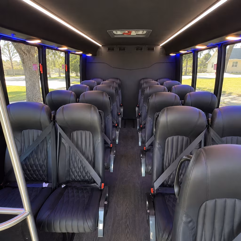 pearland 25 passenger minibus interior
