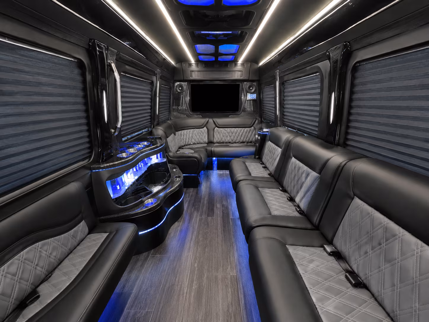 pearland 40 passenger party bus interior