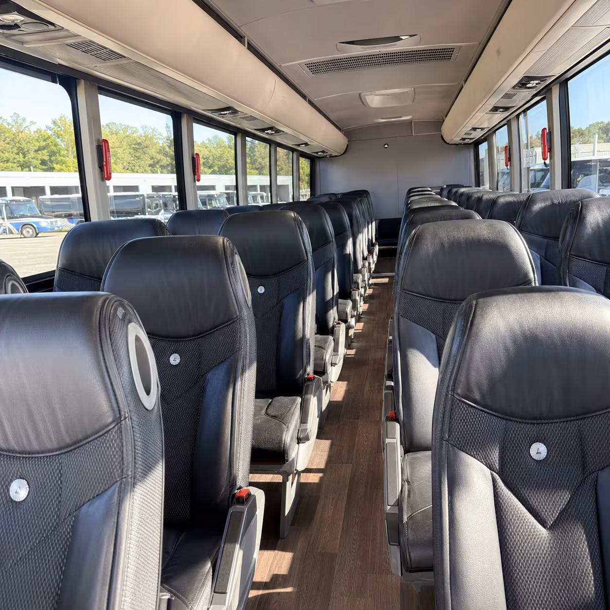 pearland 56 passenger charter bus inside