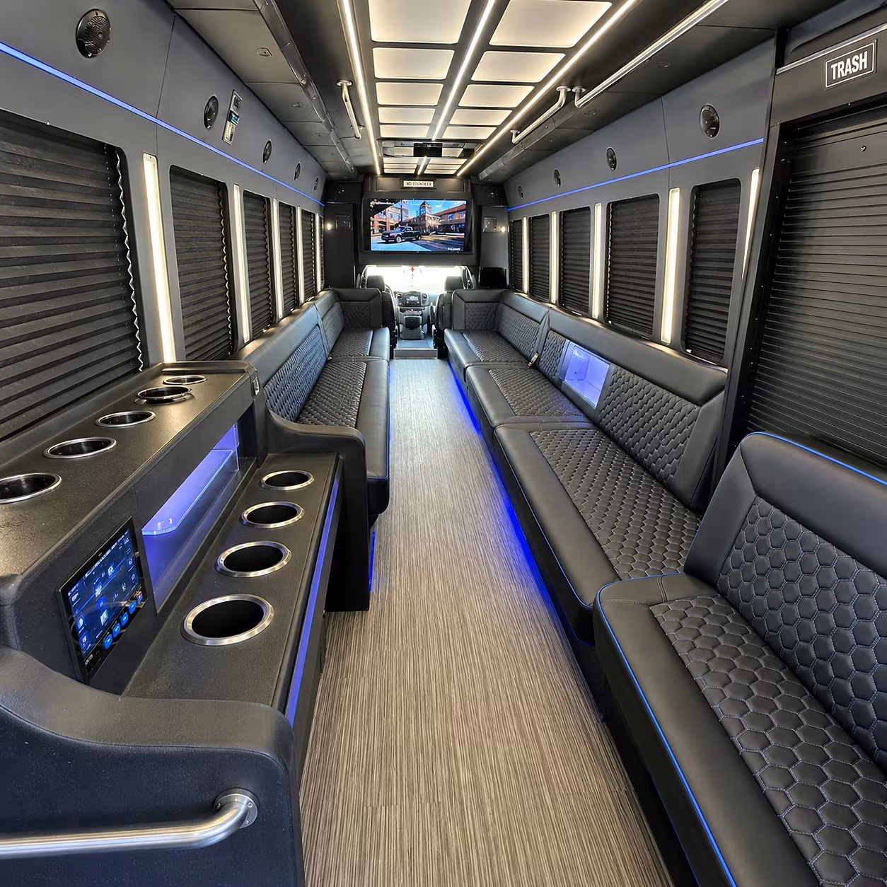 pearland party bus interior