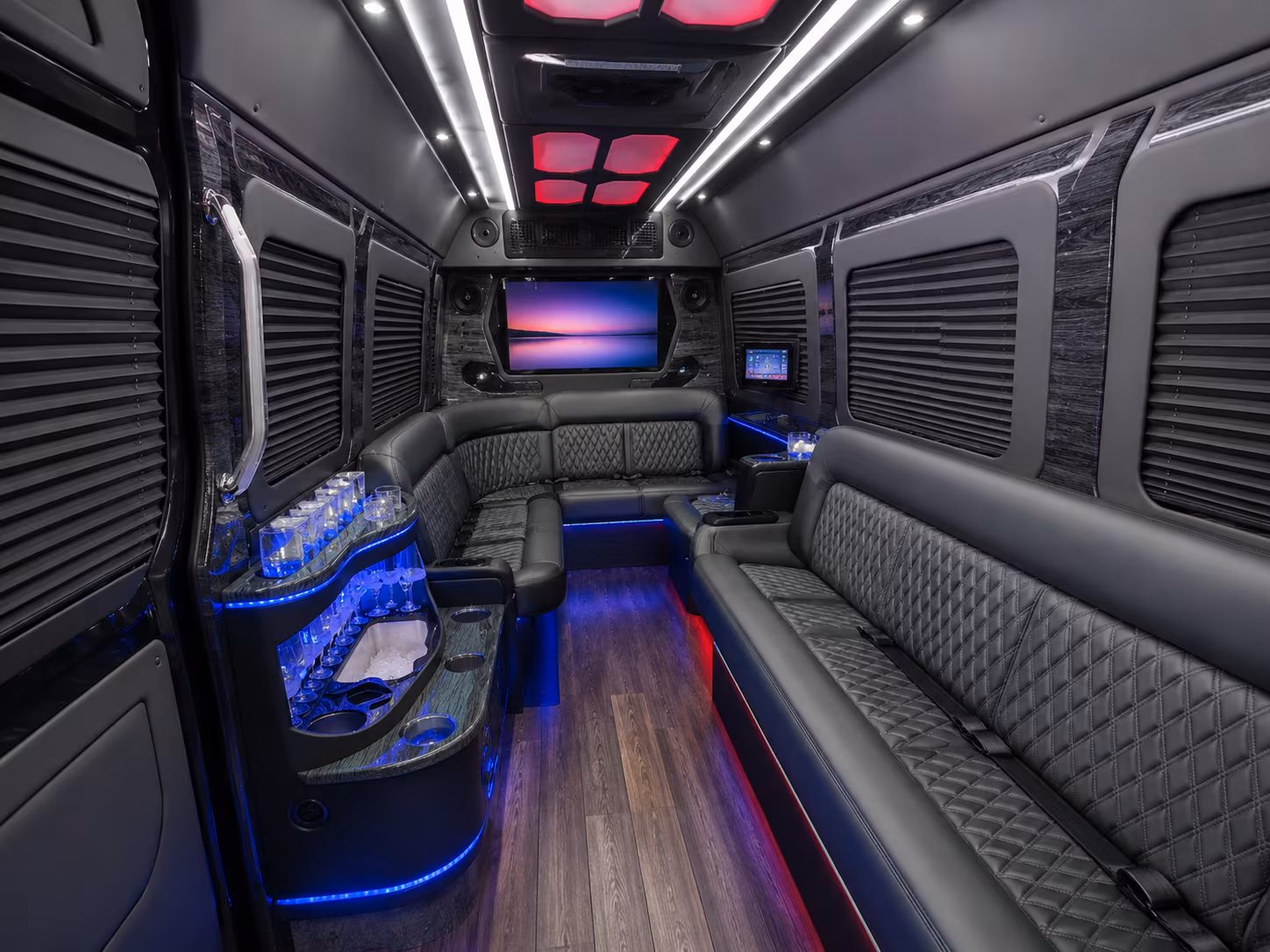 pearland wine tour brewery transportation onboard seating